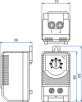 Adjusting thermostats dimensions